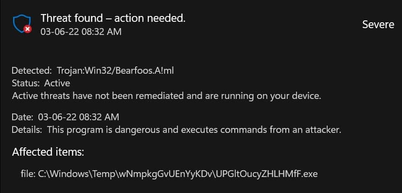 How To Remove Trojan:Win32/Bearfoos.A!ml Completely?